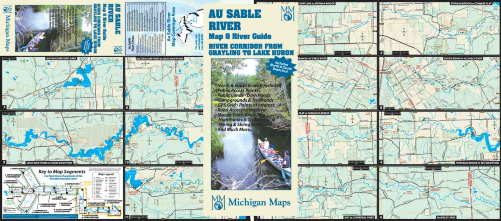 Au Sable River Map & River Guide | Michigan Maps