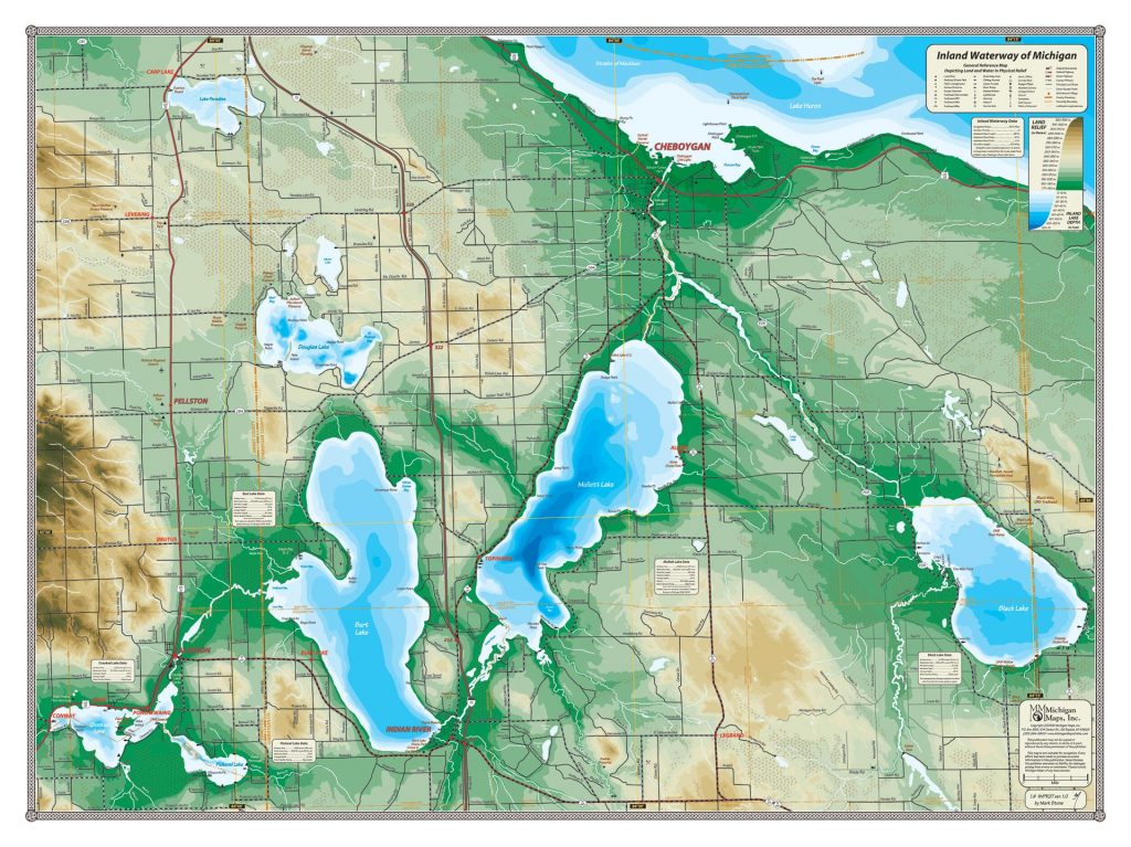 Lake & River Wall Maps | Michigan Maps